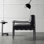 Founder Leisure Chair Solid Wood Sofa Reclining Chair Living Room Sofa Designer Leather Single