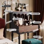 retro solid wood dresser, bedroom storage makeup table, American small apartment bedside medium