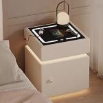 Charging Smart Nightstand Fingerprint Lock Bluetooth Speaker Bedside Table Luxury Storage Bedroom Criado Mudo Office Furniture