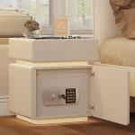 Charging Smart Nightstand Fingerprint Lock Bluetooth Speaker Bedside Table Luxury Storage Bedroom Criado Mudo Office Furniture