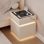 Charging Smart Nightstand Fingerprint Lock Bluetooth Speaker Bedside Table Luxury Storage Bedroom Criado Mudo Office Furniture