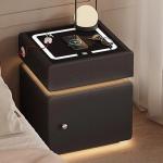Charging Smart Nightstand Fingerprint Lock Bluetooth Speaker Bedside Table Luxury Storage Bedroom Criado Mudo Office Furniture