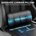 GTPLAYER Gaming Chair, Computer Chair with Footrest and Lumbar Support, Height Adjustable Game Chair with 360°-Swivel Seat and Headrest and for Office or Gaming (Faux Leather, Black)