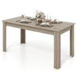 Giantex Large Farmhouse Dining Table - 63" L x 31.5" W x 30" H, 330LBS Capacity, Center Table for Living Room, Home Office, Kitchen, Dinette, Dinner, Oak