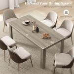 Giantex Large Farmhouse Dining Table - 63" L x 31.5" W x 30" H, 330LBS Capacity, Center Table for Living Room, Home Office, Kitchen, Dinette, Dinner, Oak