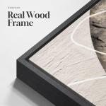 Large Framed Neutral Abstract Wall Art for Living Room, 3 Piece Modern Canvas Prints Paintings Artwork for Walls, Black and Beige Pictures for Living Room Hallway Stair Office Wall Decor 24x36 Inch