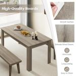 Giantex Large Farmhouse Dining Table - 63" L x 31.5" W x 30" H, 330LBS Capacity, Center Table for Living Room, Home Office, Kitchen, Dinette, Dinner, Oak