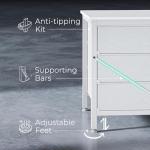 Huuger 63 Inch Dresser for Bedroom, Dresser for Closet with 9 Drawers, Large TV Stand for 55, 65, 70 Inch TV, Entertainment Center with Storage, Wide Long Chest of Drawers, White