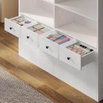 IRONCK 78.7" Bookcase with 4 Drawers and 4 Doors, 6 Tier Large Bookshelf with Storage, Floor Standing Display Storage Shelves, Tall Storage Cabinet for Living Room (Industrial White)