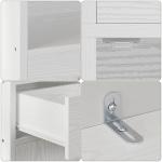 IRONCK 78.7" Bookcase with 4 Drawers and 4 Doors, 6 Tier Large Bookshelf with Storage, Floor Standing Display Storage Shelves, Tall Storage Cabinet for Living Room (Industrial White)