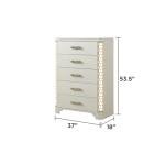 5 Piece Classic Furniture Wood King Bed Modern Bedroom Set Wooden Bed Furniture Home Bedside Table