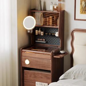 Small Corner Vanity Table Wood Drawers Makeup Mirror Chair Bedside Dressing Table Modern Cosmetics Penteadeira Trendy Furniture