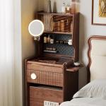 Small Corner Vanity Table Wood Drawers Makeup Mirror Chair Bedside Dressing Table Modern Cosmetics Penteadeira Trendy Furniture