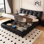 Fancy Upholstered Bed Bedside Table Modern Bedroom Storage Beds Lounge Sleeping Muebles Para Dormitorio Home Accessories