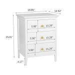 YIGOBUY 3 Drawer Nightstand White Side Table 19" Bedroom Night Stands End Table for Living Room Bedroom with Storage 1 Set Furniture