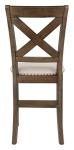 Signature Design by Ashley Moriville Rustic Farmhouse 24.5" Upholstered Barstool, 2 Count, Beige & Brown