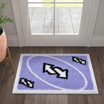 VIKAMA UNO Poker Aesthetic Door Mat Faux Cashmere Bedroom Bedside Rug Bathroom Absorbent Warm Floor Mat Bathroom Foot Mat