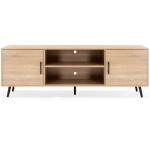 Modern TV Stand, Wood TV Cabinet with Storage, Entertainment Center Console Open Storage Shelf for Living Room Media Console