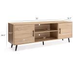 Modern TV Stand, Wood TV Cabinet with Storage, Entertainment Center Console Open Storage Shelf for Living Room Media Console