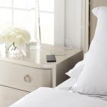 American Luxury Modern Minimalist Bedside Table Drawer Champagne Gold Finish Bedroom Side Table