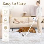 XLUEZ Area Rug 9x12 Living Room Rug, Machine Washable Vintage Distressed Medallion Rug Non-Slip Soft Low Pile Large Indoor Rugs for Bedroom Kitchen Dining Room Office(Beige,9'x12')