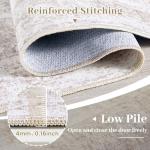 XLUEZ Area Rug 9x12 Living Room Rug, Machine Washable Vintage Distressed Medallion Rug Non-Slip Soft Low Pile Large Indoor Rugs for Bedroom Kitchen Dining Room Office(Beige,9'x12')