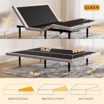Yireehome Electric Queen Adjustable Bed Frame with Wireless Remote, Head Foot Incline, USB, Underbed Light - Heavy Duty Platform, Easy Assembly, Zero Gravity - Bedframe Basic with Quiet Motor
