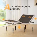 Yireehome Electric Queen Adjustable Bed Frame with Wireless Remote, Head Foot Incline, USB, Underbed Light - Heavy Duty Platform, Easy Assembly, Zero Gravity - Bedframe Basic with Quiet Motor