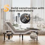 Yireehome Electric Queen Adjustable Bed Frame with Wireless Remote, Head Foot Incline, USB, Underbed Light - Heavy Duty Platform, Easy Assembly, Zero Gravity - Bedframe Basic with Quiet Motor