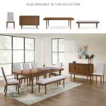 Signature Design by Ashley Lyncott Upholstered Dining Chair with Cutout Handle and Tapered Legs, Set of 2, Wood Frame, 19.75" Seat Height, Beige & Brown