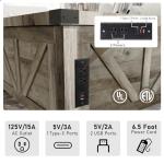 jimeimen Farmhouse Lift Top Coffee Table with Storage, Wood Square Center Table with Charging Station&USB Port, Living Room Table w/Large Hidden Space, for Living Room, Bedroom, Home Office, Grey