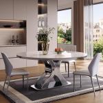Round Folding Dining Table Kitchen Chairs Marble Modern Luxury Restaurant Dining Table Lounge High Muebles Living Room Furniture