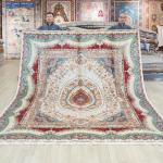 244x305cm High Quality Silk Carpets Persian Large Handmade Nain Rugs Premium Living Room Bedroom Rug Oriental Home Decoration