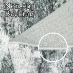 RUUGME 10X14 Abstract Area Rug:Large Washable Living Room Rug Indoor Non Slip Low Pile Carpet for Bedroom Soft Foldable Stain Resistant Distressed Thin Rug for Dining Room Kitchen 10X14 Black A