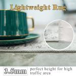 RUUGME 10X14 Abstract Area Rug:Large Washable Living Room Rug Indoor Non Slip Low Pile Carpet for Bedroom Soft Foldable Stain Resistant Distressed Thin Rug for Dining Room Kitchen 10X14 Black A