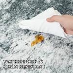 RUUGME 10X14 Abstract Area Rug:Large Washable Living Room Rug Indoor Non Slip Low Pile Carpet for Bedroom Soft Foldable Stain Resistant Distressed Thin Rug for Dining Room Kitchen 10X14 Black A