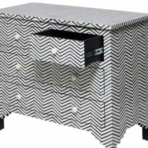 Best Quality Modern Polished Bone Inlaid Floral Design Home Furniture Bedroom High Quality Bedside Table