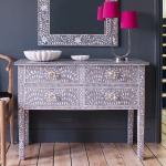 Best Quality Modern Polished Bone Inlaid Floral Design Home Furniture Bedroom High Quality Bedside Table