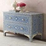 Best Quality Modern Polished Bone Inlaid Floral Design Home Furniture Bedroom High Quality Bedside Table