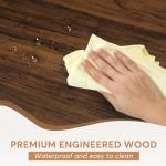 Tribesigns Farmhouse Dining Table for 6-8 People, 78.7-Inch Rectangular Wood Dining Table, Rustic Kitchen Table with Heavy Duty Metal Legs for Dining Room