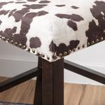 Linon Udder Madness Corey Bar Stool, 19"W x 22.5"D x 44.75"H, Brown