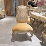 Luxury Italian Classic Solid Wood Dining Room Furniture 8 Chairs Dining Table Set