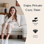 Karl home U-Shape Sectional Sofa Couch 111" Modern 4-Seat Sofa with Chaises Corduroy Fabric Upholstered Covertible Couch with Wood Grain Legs for Living Room, Reception Room, Apartment, Beige