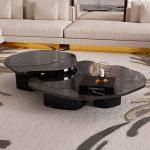 Light luxury coffee table high-end modern high-end natural marble special-shaped splicing coffee table