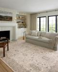 Loloi Teagan Collection TEA-03 Ivory/Sand 11'-6" x 15' Area Rug, Large, Soft Neutral Rug, High-Traffic for Living Room, Bedroom, Home Office, Dining Area