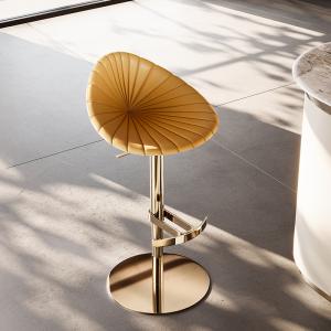 Leather Reception Modern Bar Stools Luxury Swivel Counter Reception Relaxing Bar Chairs Adjustable Make Up Muebles Furniture