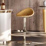 Leather Reception Modern Bar Stools Luxury Swivel Counter Reception Relaxing Bar Chairs Adjustable Make Up Muebles Furniture
