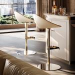 Leather Reception Modern Bar Stools Luxury Swivel Counter Reception Relaxing Bar Chairs Adjustable Make Up Muebles Furniture