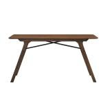 7-Piece Walnut Finish Dining Set with Upholstered Chairs – Wooden Kitchen Table & Chair Ensemble