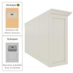 OSCHF Cube Shelf Bookcase with Base - Wooden 2 Tiers Floor Standing Low Storage Cabinet for Home and Office, 8-Cube Lattice Bookshelf, Warm White